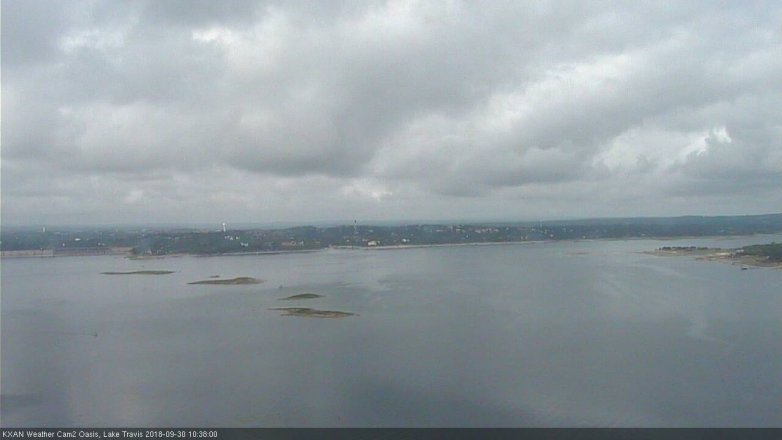 Lake Travis webcam, September 30, 2018 9:40 AM CT