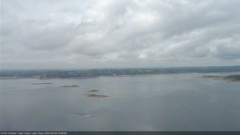 Lake Travis webcam, September 30, 2018 9:50 AM CT
