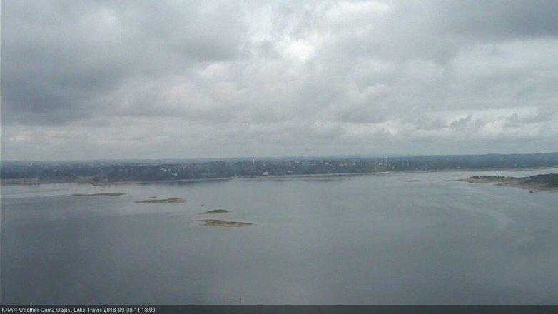 Lake Travis webcam, September 30, 2018 10:20 AM CT