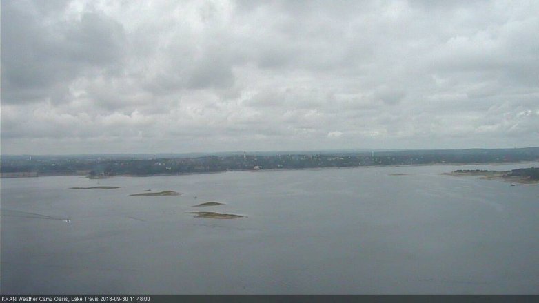 Lake Travis webcam, September 30, 2018 10:50 AM CT