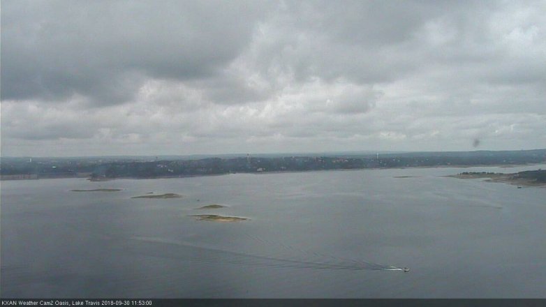 Lake Travis webcam, September 30, 2018 10:55 AM CT
