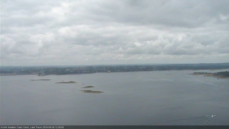 Lake Travis webcam, September 30, 2018 11:40 AM CT