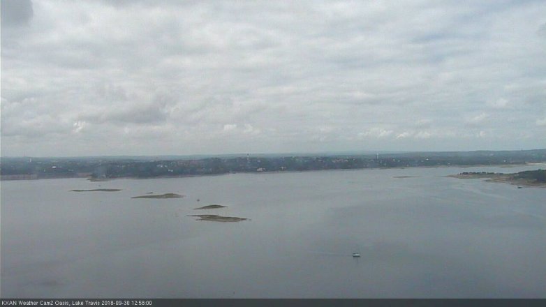 Lake Travis webcam, September 30, 2018 12:00 PM CT