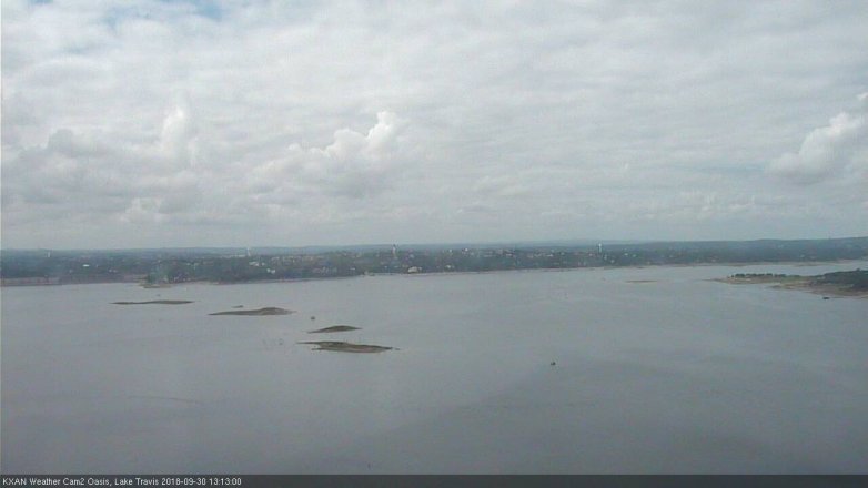 Lake Travis webcam, September 30, 2018 12:15 PM CT