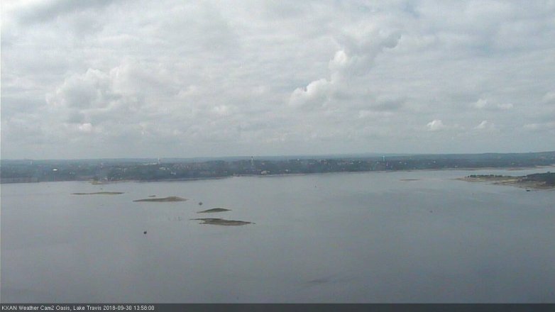 Lake Travis webcam, September 30, 2018 1:00 PM CT