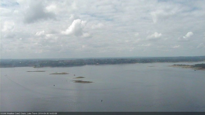 Lake Travis webcam, September 30, 2018 1:05 PM CT