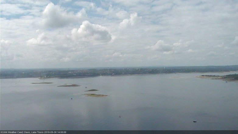 Lake Travis webcam, September 30, 2018 1:10 PM CT