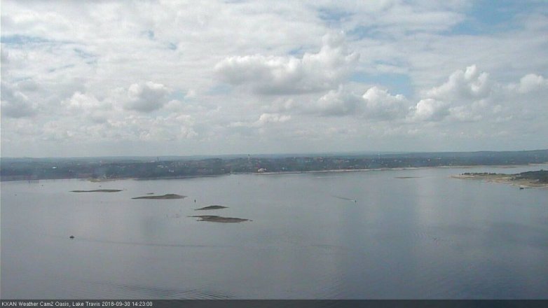 Lake Travis webcam, September 30, 2018 1:25 PM CT