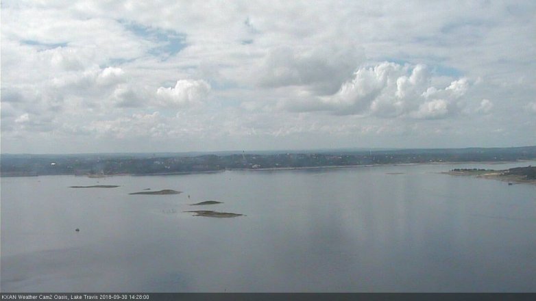 Lake Travis webcam, September 30, 2018 1:30 PM CT