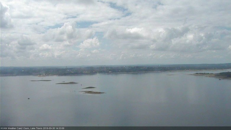 Lake Travis webcam, September 30, 2018 1:35 PM CT