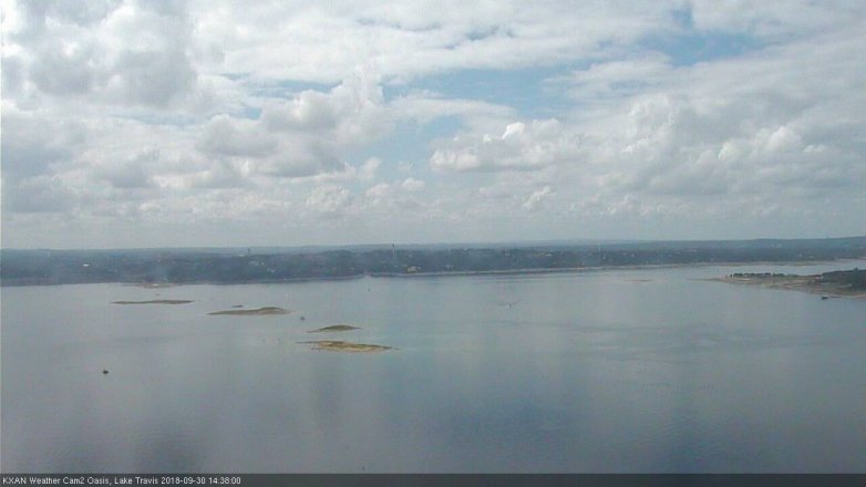 Lake Travis webcam, September 30, 2018 1:40 PM CT