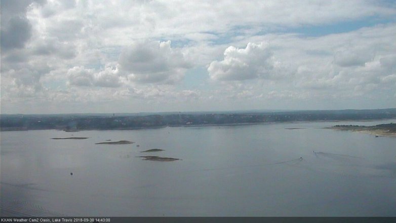 Lake Travis webcam, September 30, 2018 1:45 PM CT