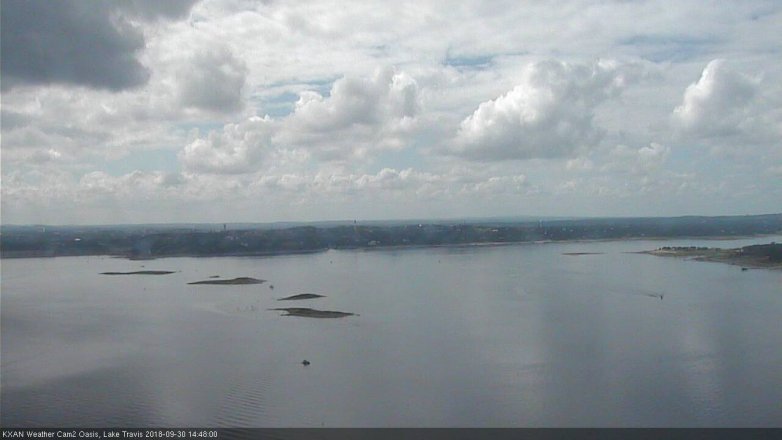 Lake Travis webcam, September 30, 2018 1:50 PM CT