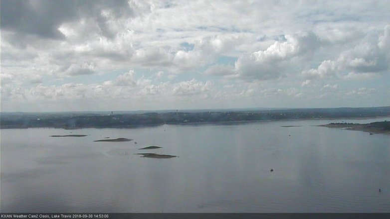 Lake Travis webcam, September 30, 2018 1:55 PM CT