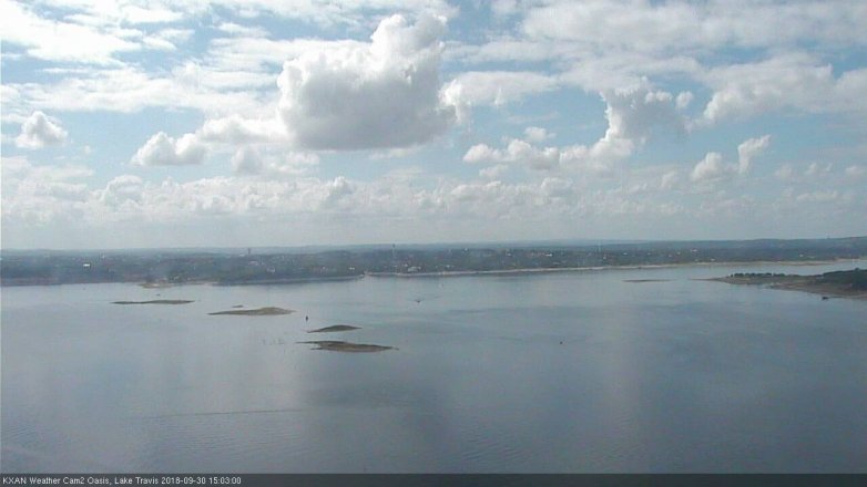 Lake Travis webcam, September 30, 2018 2:05 PM CT