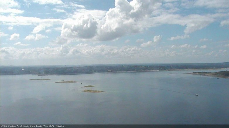 Lake Travis webcam, September 30, 2018 2:10 PM CT