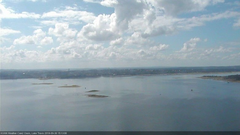 Lake Travis webcam, September 30, 2018 2:15 PM CT