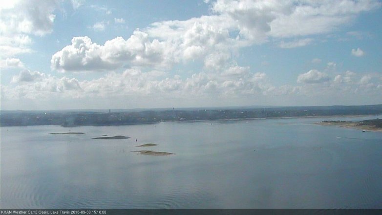 Lake Travis webcam, September 30, 2018 2:20 PM CT