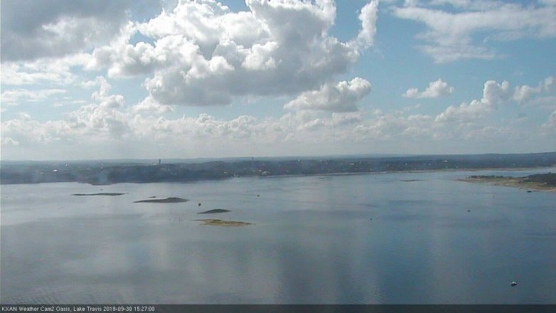 Lake Travis webcam, September 30, 2018 2:30 PM CT