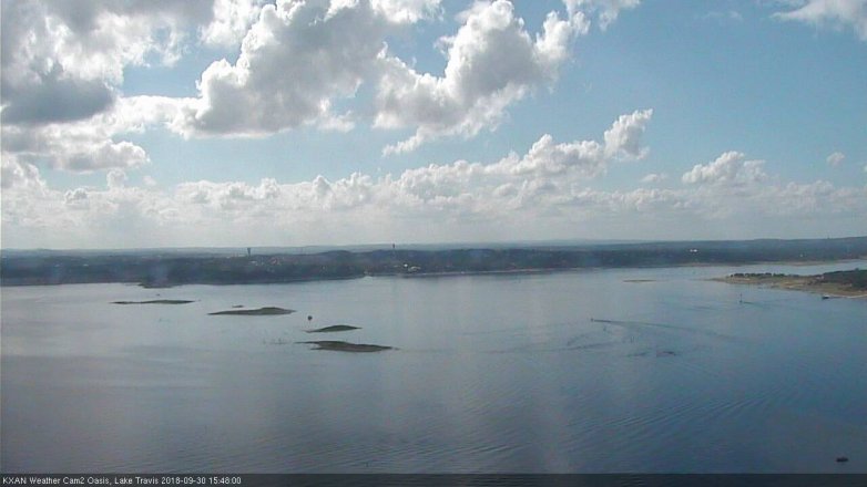 Lake Travis webcam, September 30, 2018 2:50 PM CT
