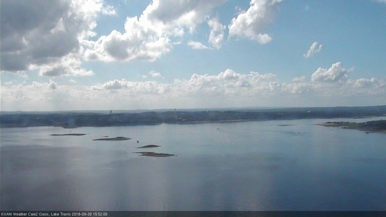 Lake Travis webcam, September 30, 2018 2:55 PM CT