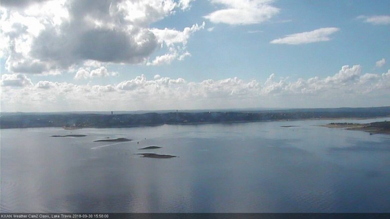 Lake Travis webcam, September 30, 2018 3:00 PM CT