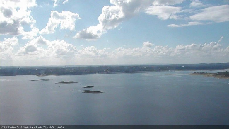 Lake Travis webcam, September 30, 2018 3:10 PM CT