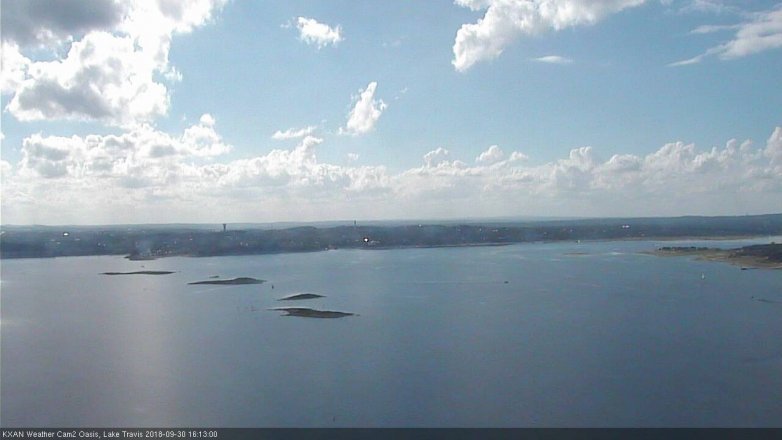 Lake Travis webcam, September 30, 2018 3:15 PM CT