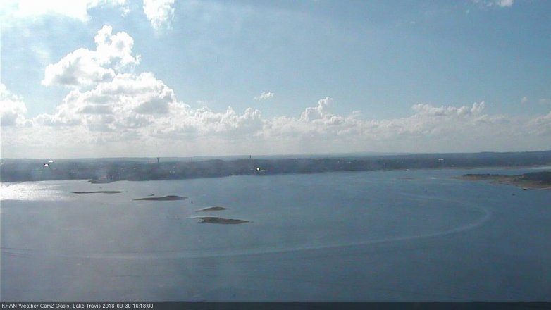 Lake Travis webcam, September 30, 2018 3:20 PM CT