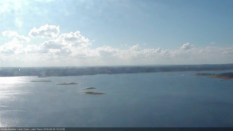 Lake Travis webcam, September 30, 2018 3:25 PM CT