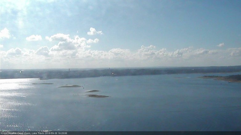 Lake Travis webcam, September 30, 2018 3:30 PM CT