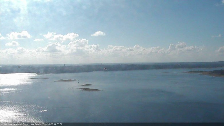 Lake Travis webcam, September 30, 2018 3:35 PM CT