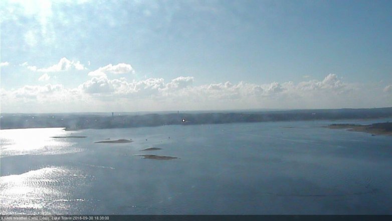 Lake Travis webcam, September 30, 2018 3:40 PM CT