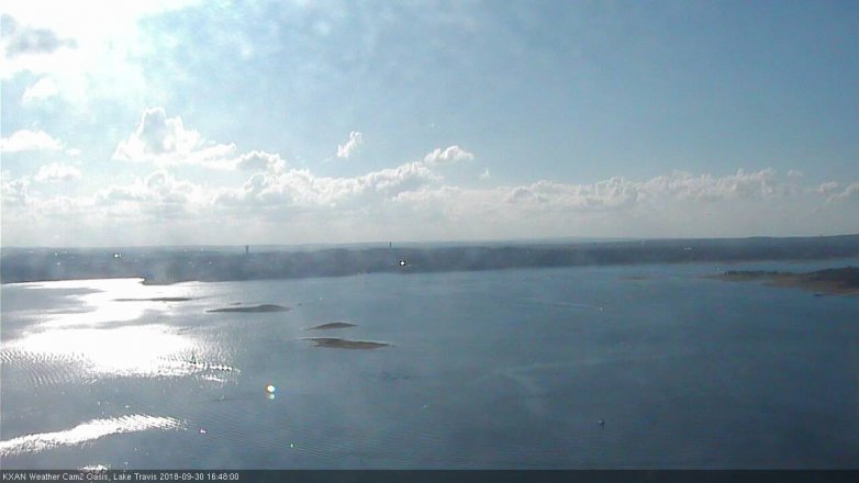 Lake Travis webcam, September 30, 2018 3:50 PM CT