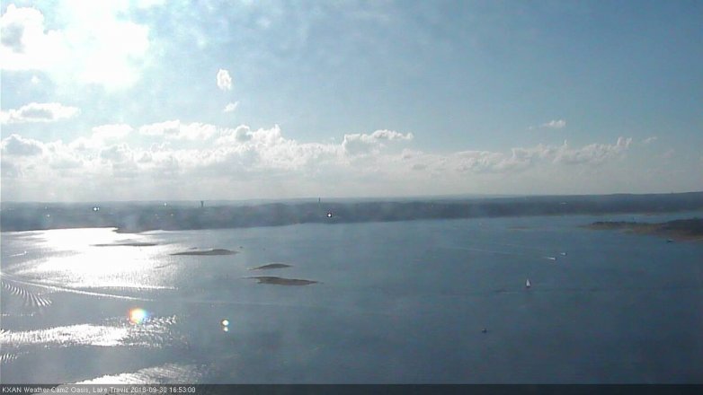 Lake Travis webcam, September 30, 2018 3:55 PM CT