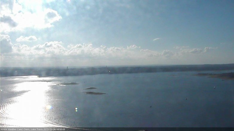 Lake Travis webcam, September 30, 2018 4:00 PM CT