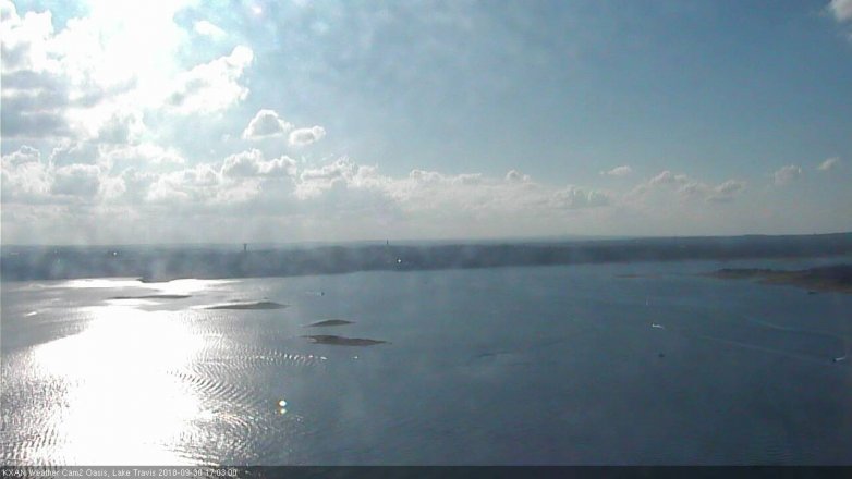 Lake Travis webcam, September 30, 2018 4:05 PM CT