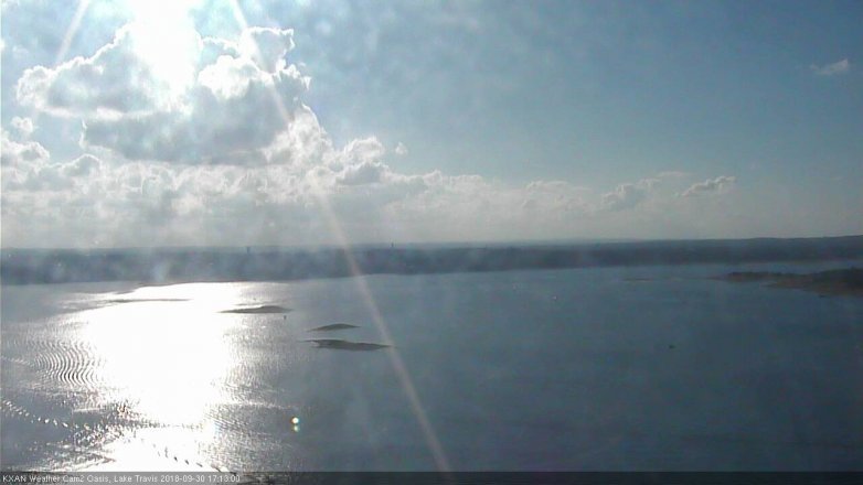 Lake Travis webcam, September 30, 2018 4:15 PM CT