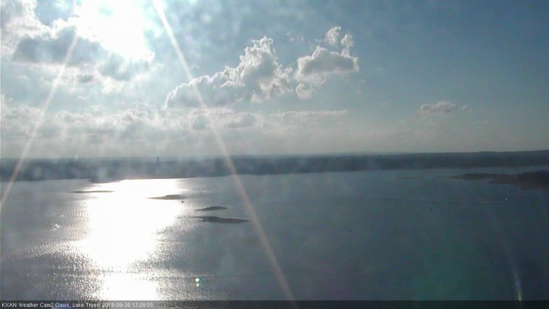Lake Travis webcam, September 30, 2018 4:30 PM CT