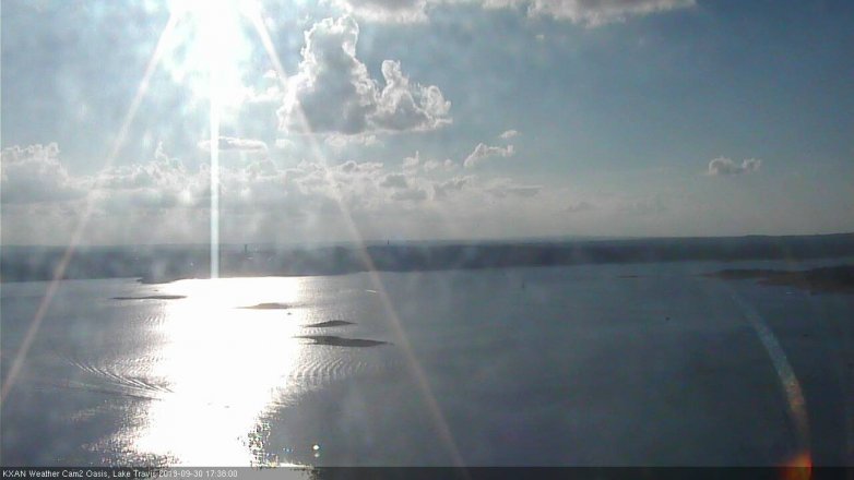 Lake Travis webcam, September 30, 2018 4:40 PM CT