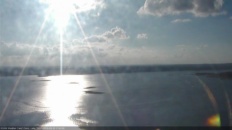Lake Travis webcam, September 30, 2018 4:45 PM CT