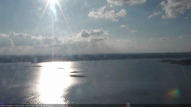 Lake Travis webcam, September 30, 2018 4:50 PM CT