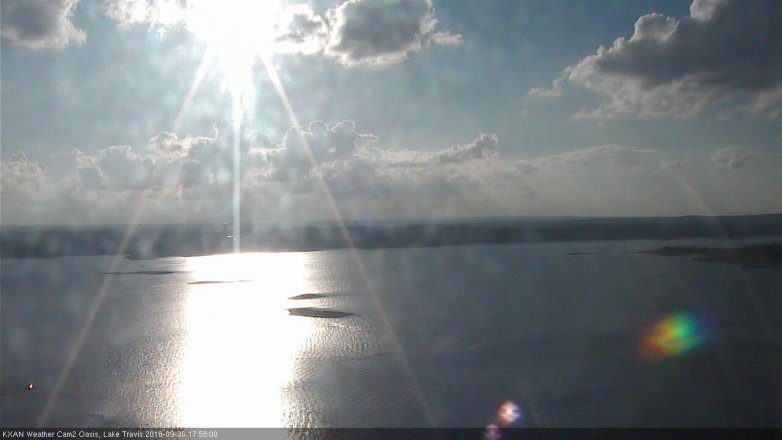 Lake Travis webcam, September 30, 2018 5:00 PM CT
