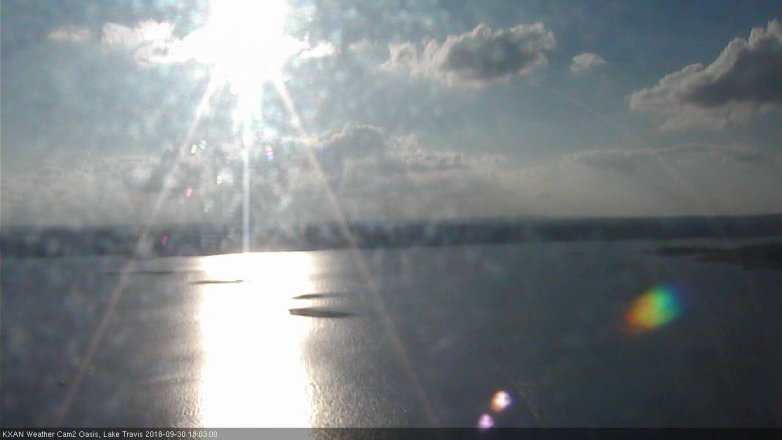 Lake Travis webcam, September 30, 2018 5:05 PM CT