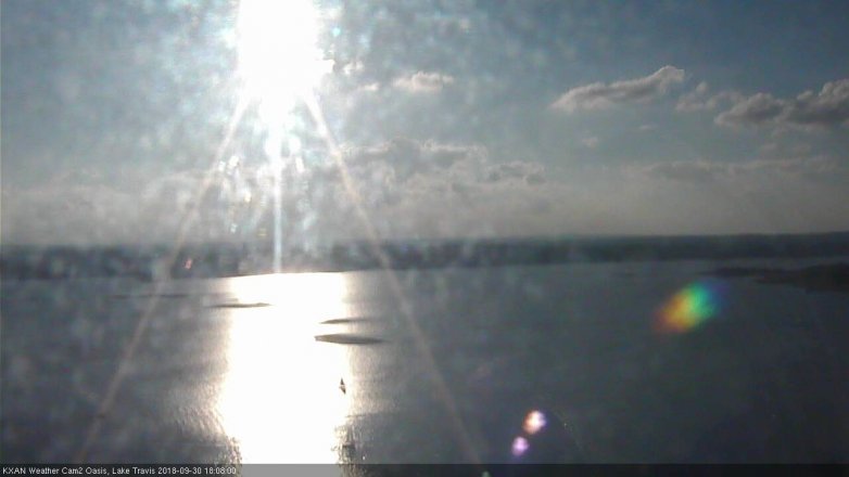 Lake Travis webcam, September 30, 2018 5:10 PM CT