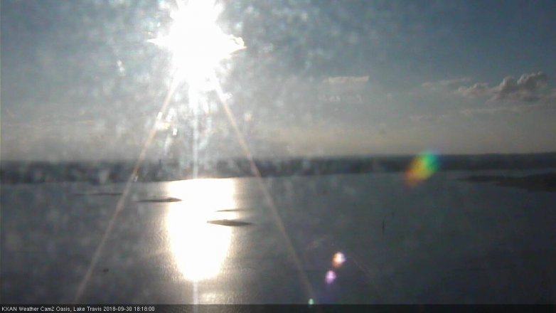 Lake Travis webcam, September 30, 2018 5:20 PM CT