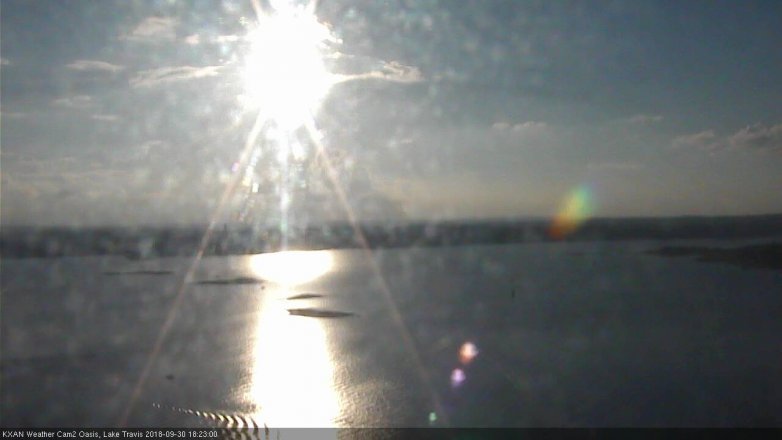Lake Travis webcam, September 30, 2018 5:25 PM CT