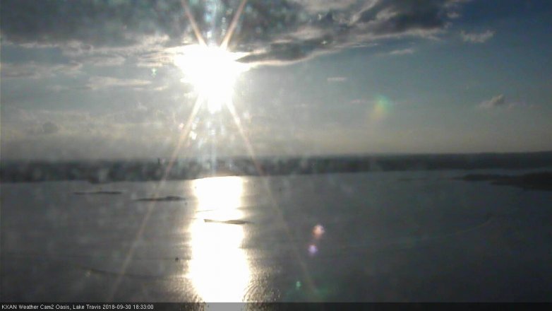 Lake Travis webcam, September 30, 2018 5:35 PM CT