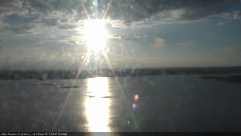 Lake Travis webcam, September 30, 2018 5:40 PM CT
