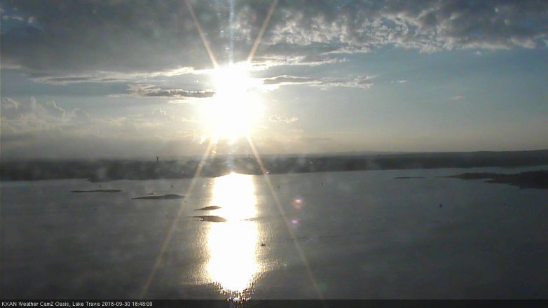 Lake Travis webcam, September 30, 2018 5:50 PM CT